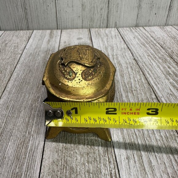 Vtg K & Co Jewelry Trinket Box Bronze WaterTown Wisconsin High School 3" Long - Picture 13 of 15